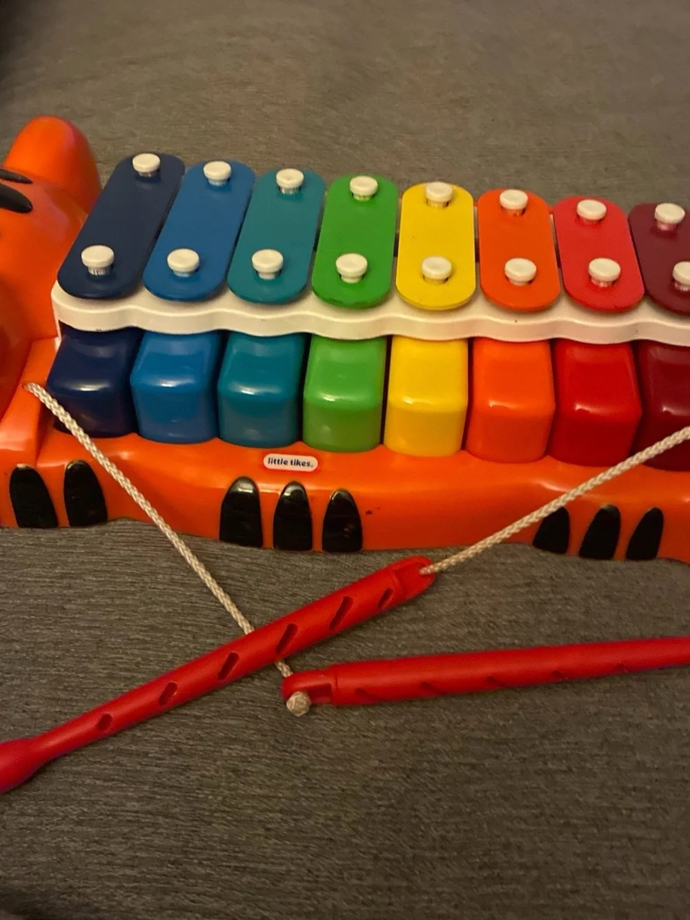 Kids Rainbow Xylophone Toy - Orange Tiger Design